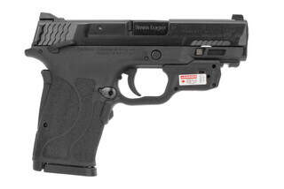 Smith and Wesson M&P9 Shield EZ features a crimson trace laser grip